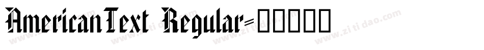 AmericanText Regular字体转换